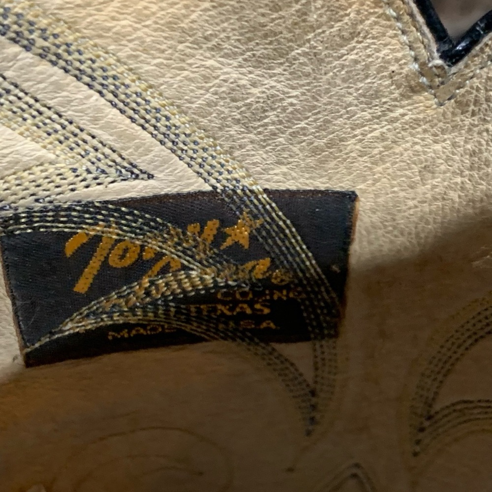 Tony lama vintage Teju Lizard Black label El Paso Texas Made in USA Size 7M - Picture 11 of 11